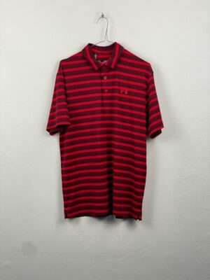 Polo Golf Under Armour Rayas Rojas M