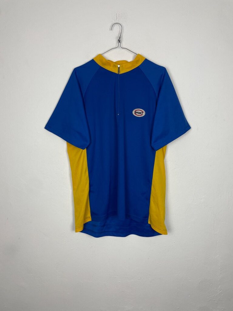 Camiseta Ciclismo Sport Azul y Amarillo L