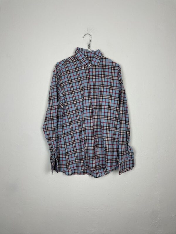 Camisa Eki Celeste y Rojo L