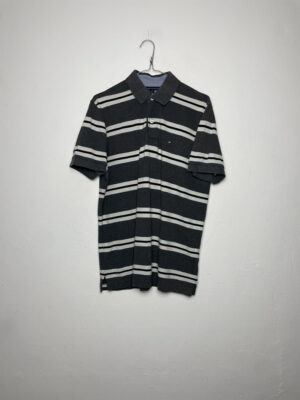 Polo Tommy Hilfiger Grey & White Stripes M