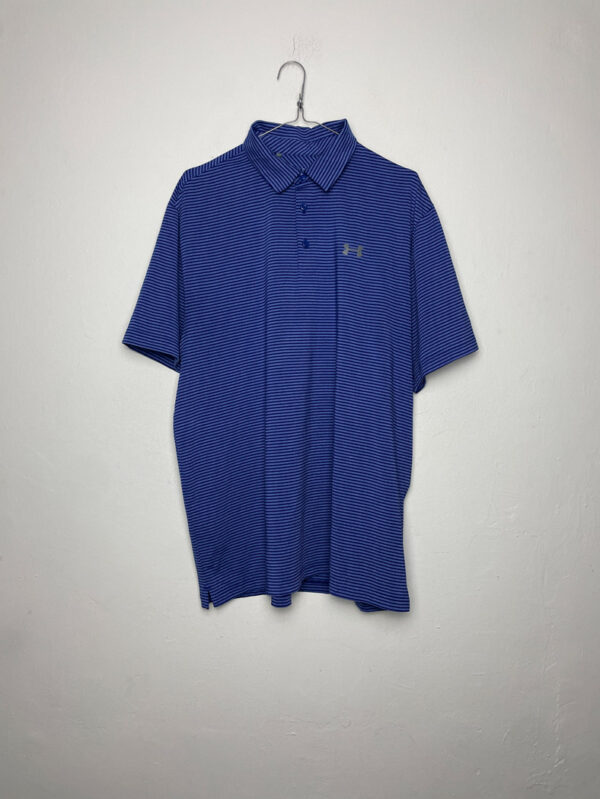 Polo Under Armour Rayas Azules XL
