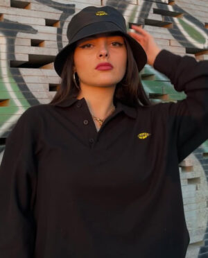 Polo Agüita Negro M. Larga