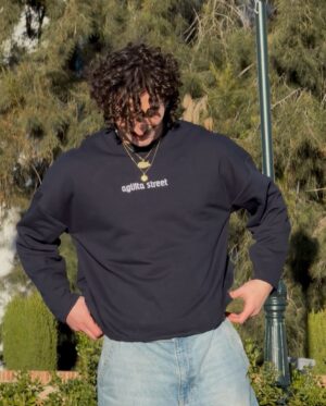 Sudadera Agüita V2 Azul Mar.