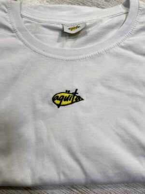 Camiseta Agüita Mini Logo Blanca