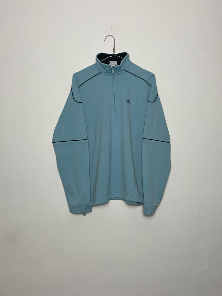 Sudadera Half-Zip Adidas Sky Blue L