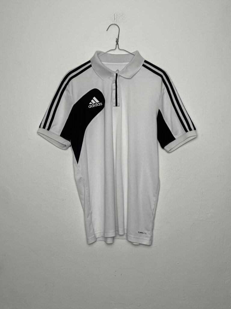 Polo Adidas White & Black Silhouette XL