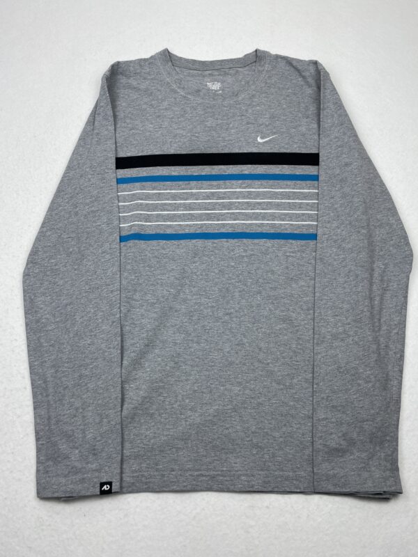 Camiseta NIke Ath. Long Sleeve Grey & Blue S