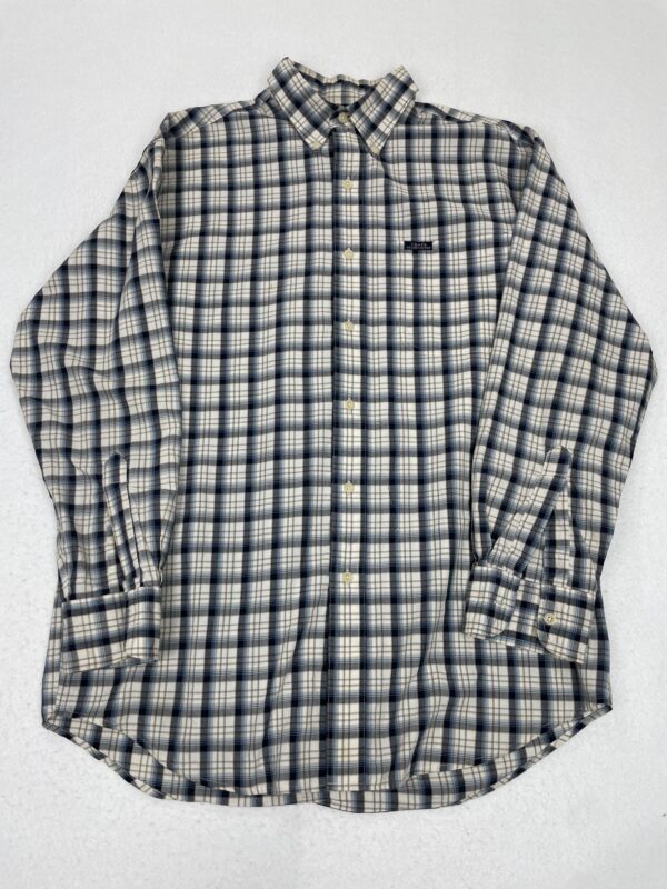 Camisa Chaps Beige & Navy Squares M