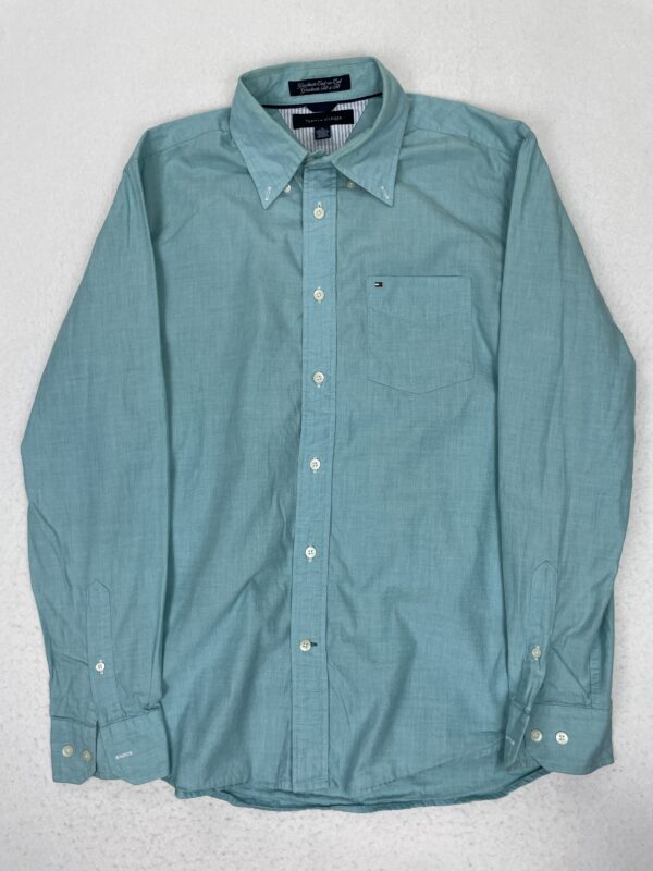 Camisa Tommy Hilfiger Pocket Aqua Green M
