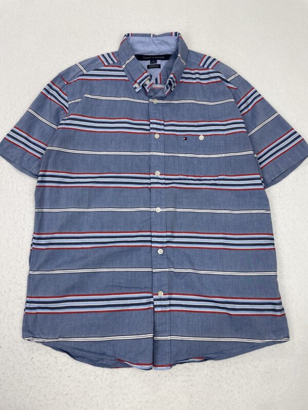 Camisa Tommy Hilfiger Blue & Red Stripes M