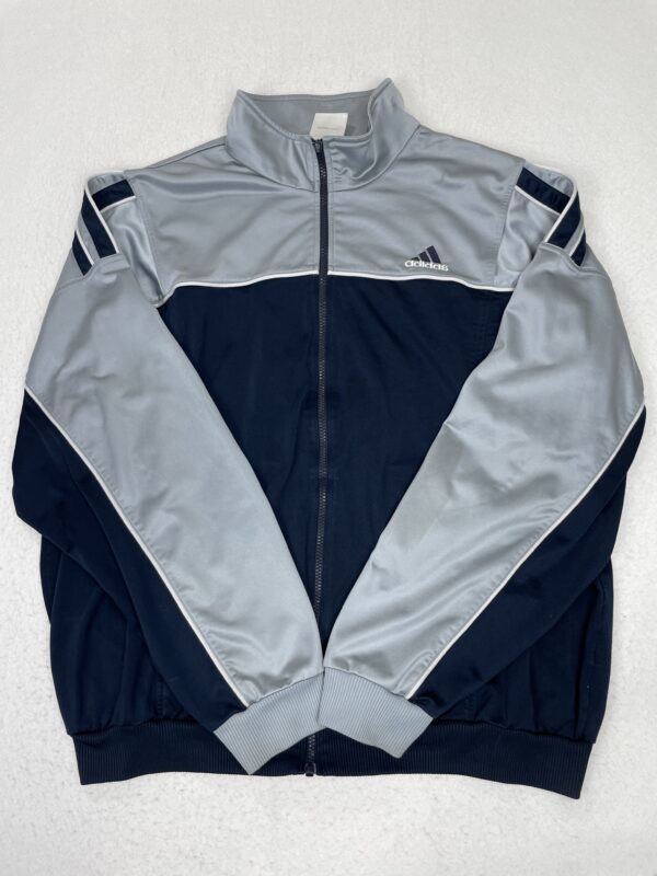Chaqueta Adidas Grey & Navy Back Stripes XXL