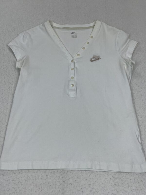 Camiseta Top Nike Buttons Full White XL