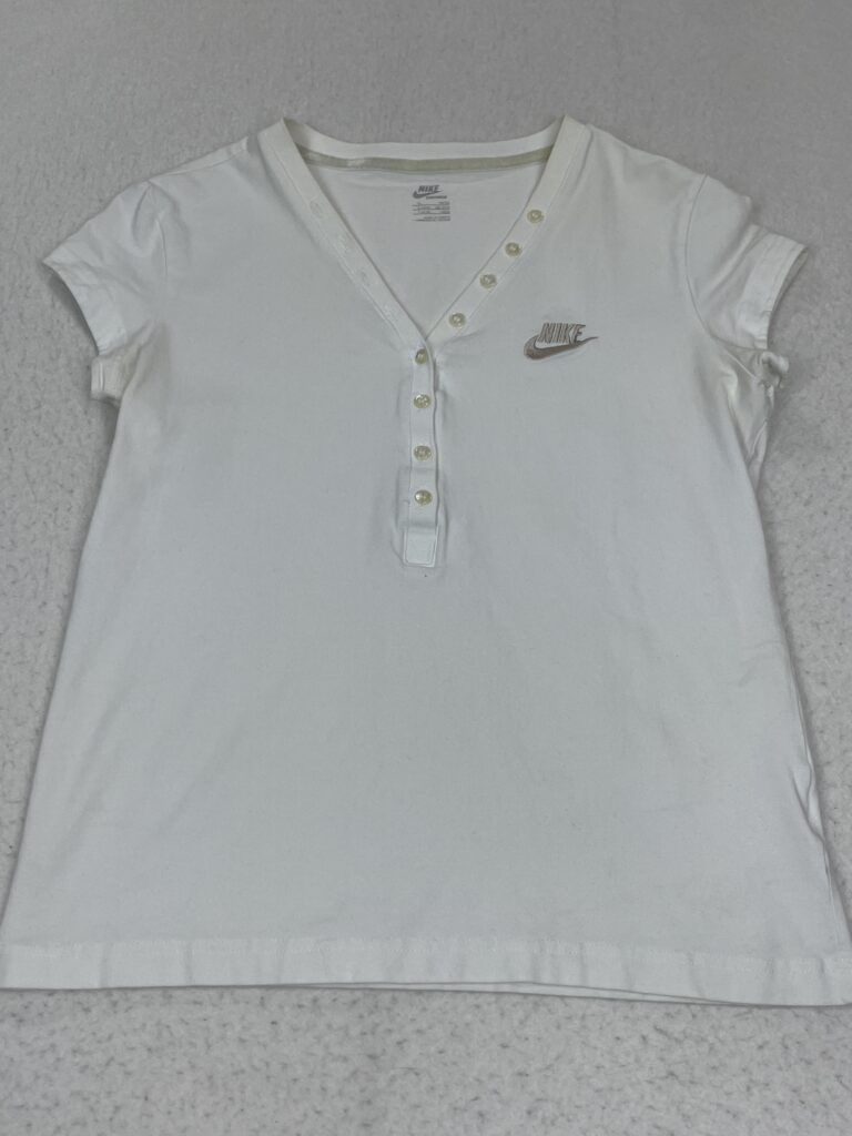 Camiseta Top Nike Buttons Full White XL