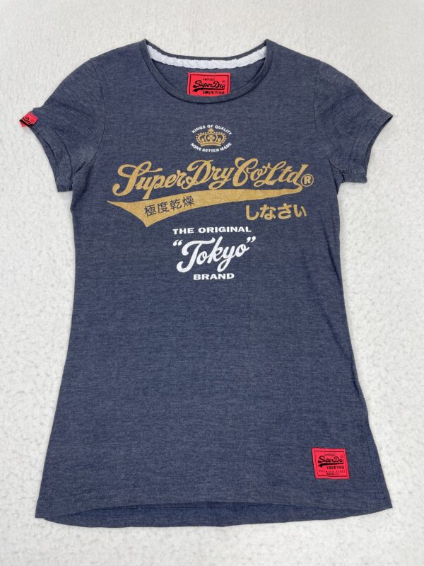 Camiseta Top SuperDry Gold & Grey S