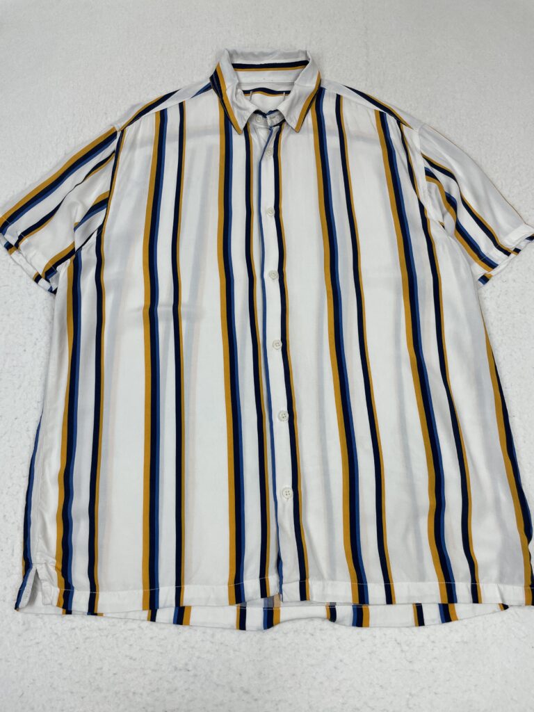 Camisa Print Navy & Mustard Lines L