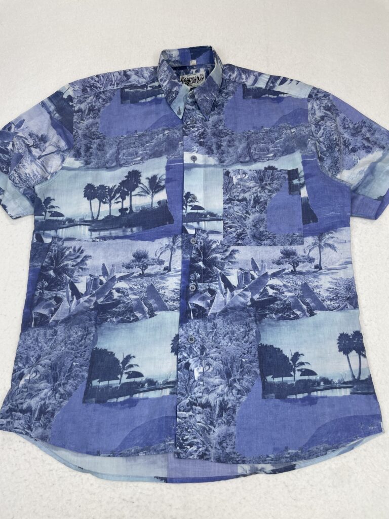 Camisa Print Manners Postcard Blue L