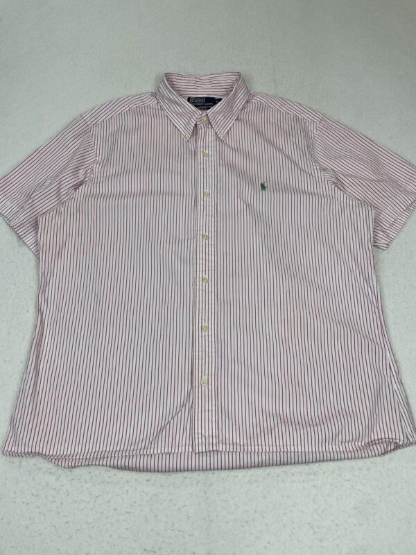 Camisa Ralph Lauren Pink Lines Green Pony XL