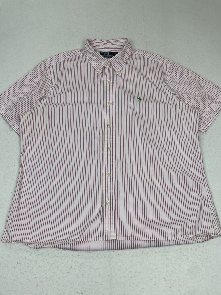 Camisa Ralph Lauren Pink Lines Green Pony XL