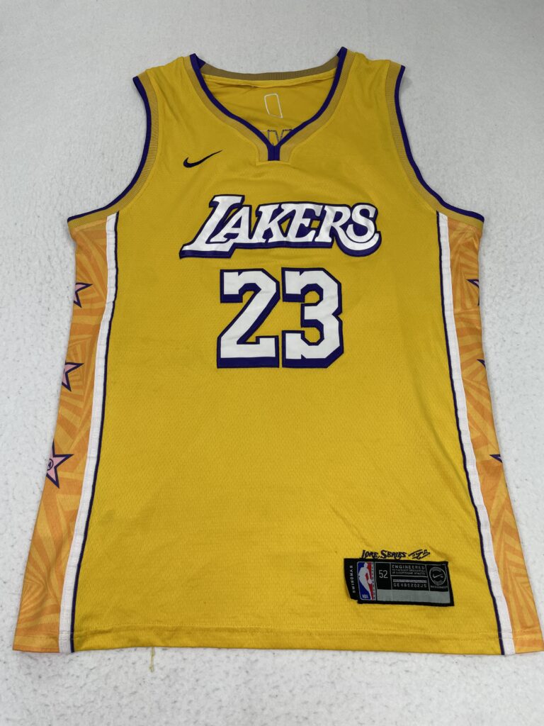 Camiseta NBA Replica Lakers James Yellow L