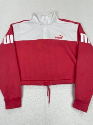 Sudadera Crop Puma White & Pink M