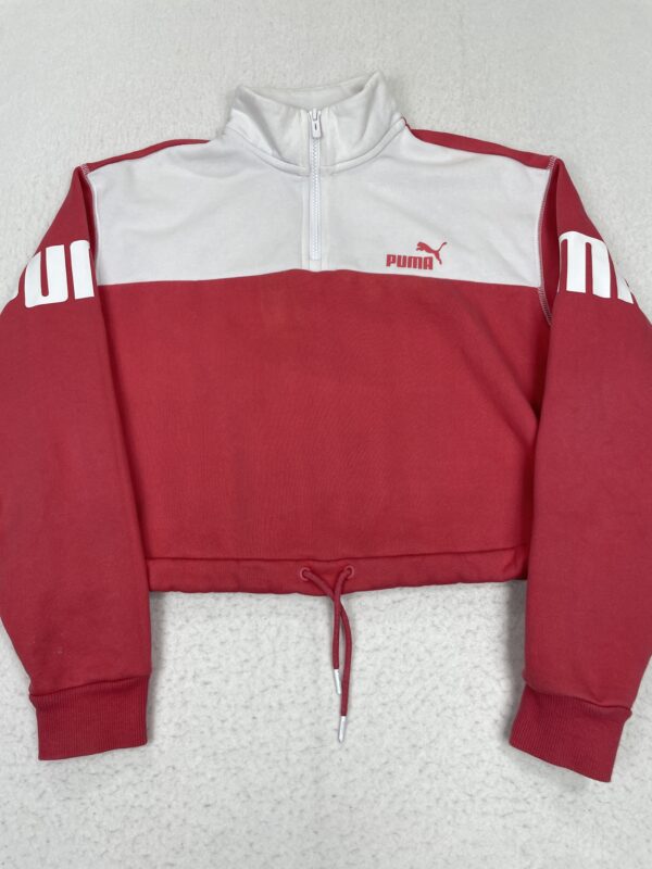 Sudadera Crop Puma White & Pink M