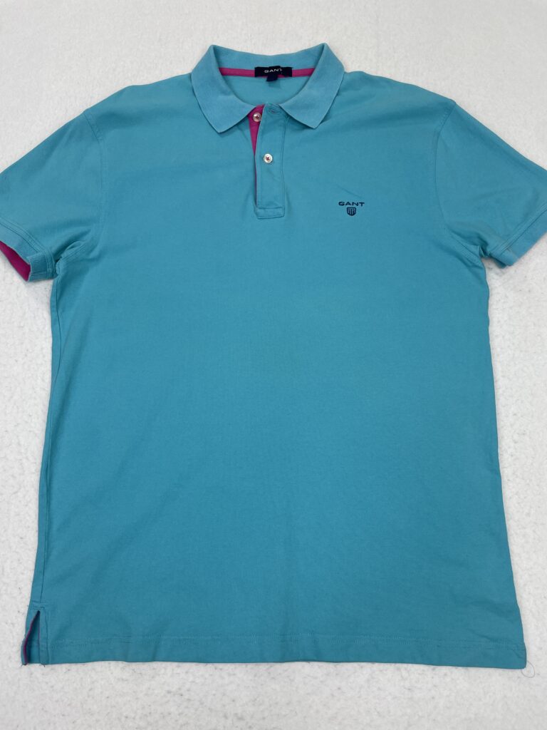 Polo Gant Blue & Pink XL