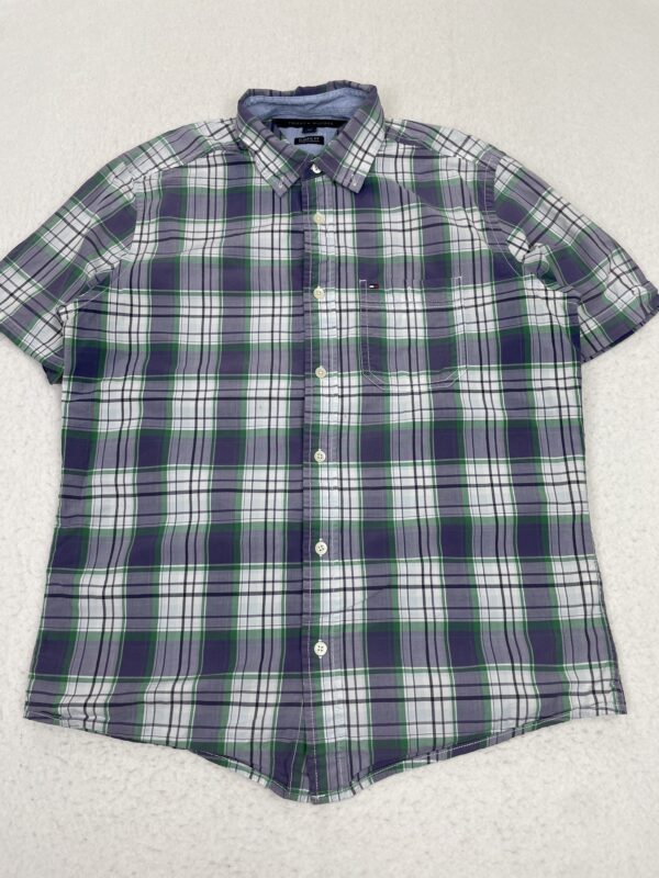 Camisa Tommy Hilfiger Purple & Green Squares S