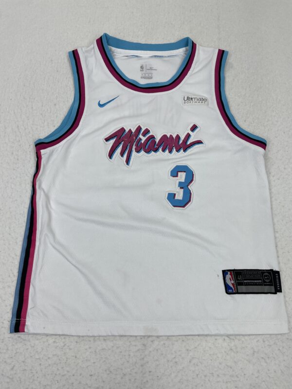 Camiseta NBA Replica Miami Wade White S