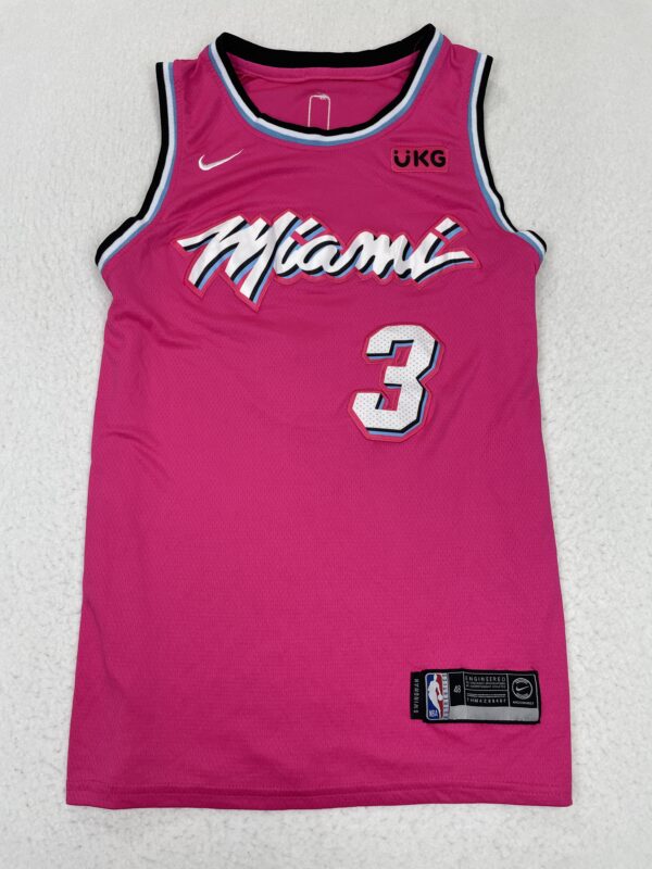 Camiseta NBA Replica Miami Wade Neon Pink S