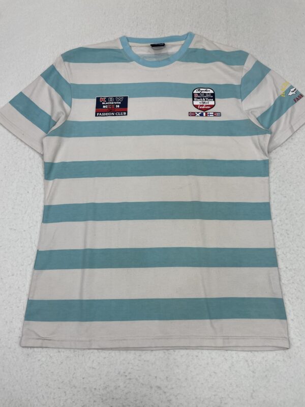 Camiseta Black Tuna White & Turquoise L