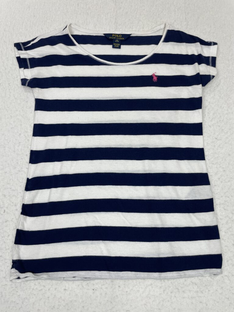Camiseta Top Ralph Lauren Navy Stripes M