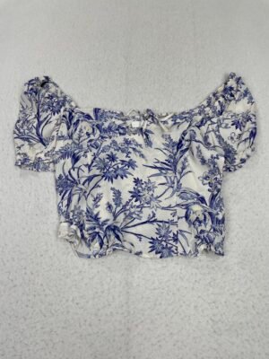 Camiseta Top Baroque Flowers Blue L