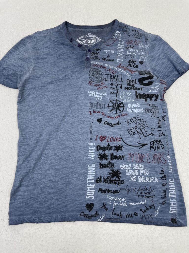 Camiseta Desigual Doodle Blue L