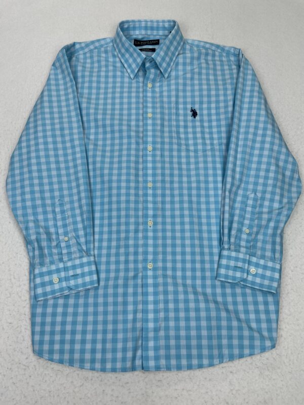 Camisa US Polo Assn. Turquoise Squares L