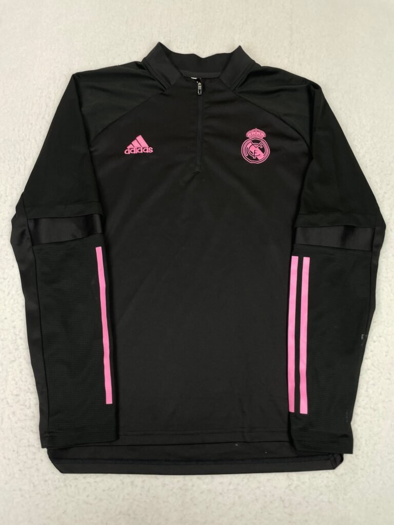 Sudadera Half-Zip Adidas Real Madrid Pink & Black M