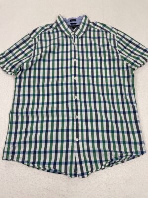 Camisa Tommy Hilfiger Navy & Green Squares L