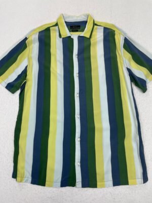 Camisa Zara Yellow, Green & Navy L