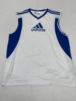 Camiseta Adidas Basket Mesh White & Blue M