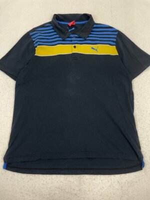Polo Puma Blue & Yellow Lines L