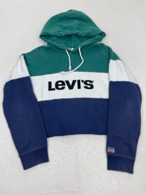 Sudadera Crop Levi's Green & Navy S