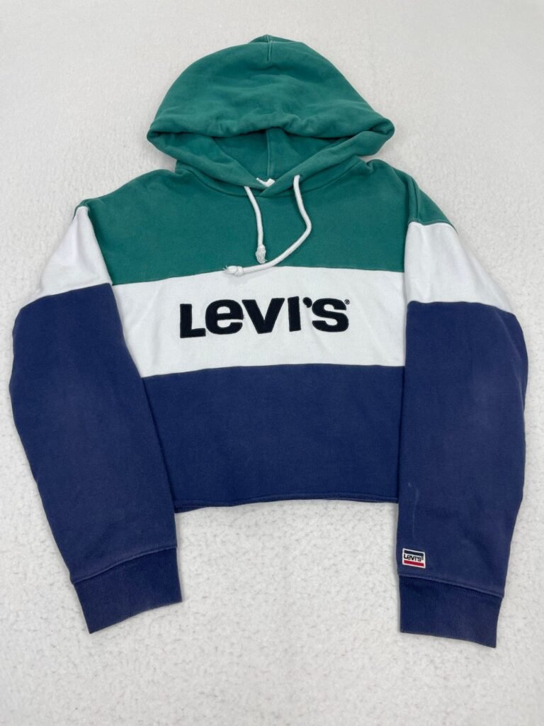 Sudadera Crop Levi's Green & Navy S