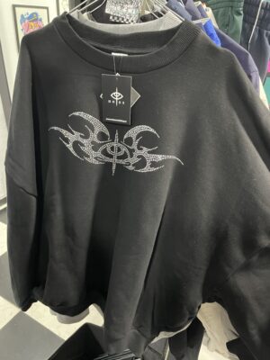 Sudadera Holes Crystal Negra