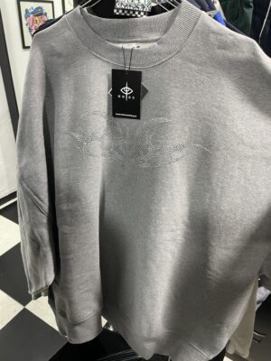 Sudadera Holes Crystal Gris