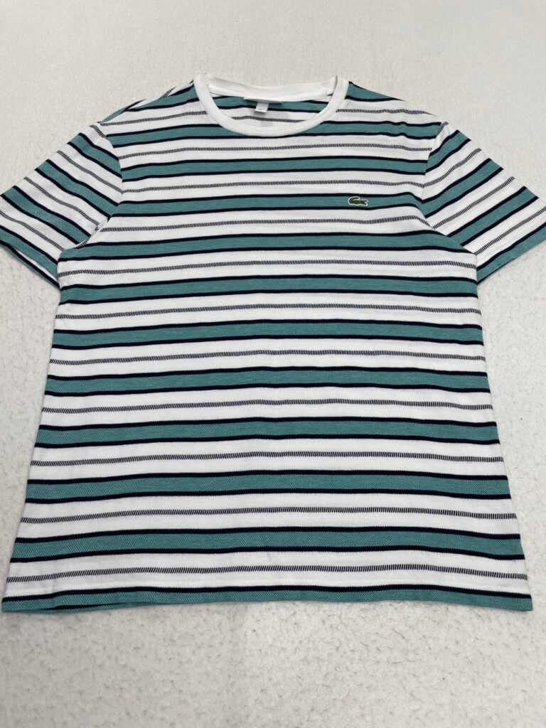 Camiseta Lacoste Green & Navy Stripes S