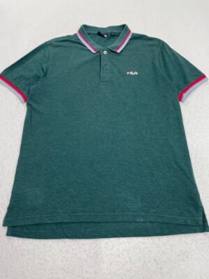 Polo FILA Green & Grey Neck L