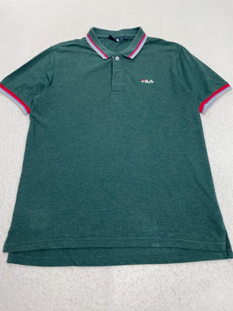 Polo FILA Green & Grey Neck L