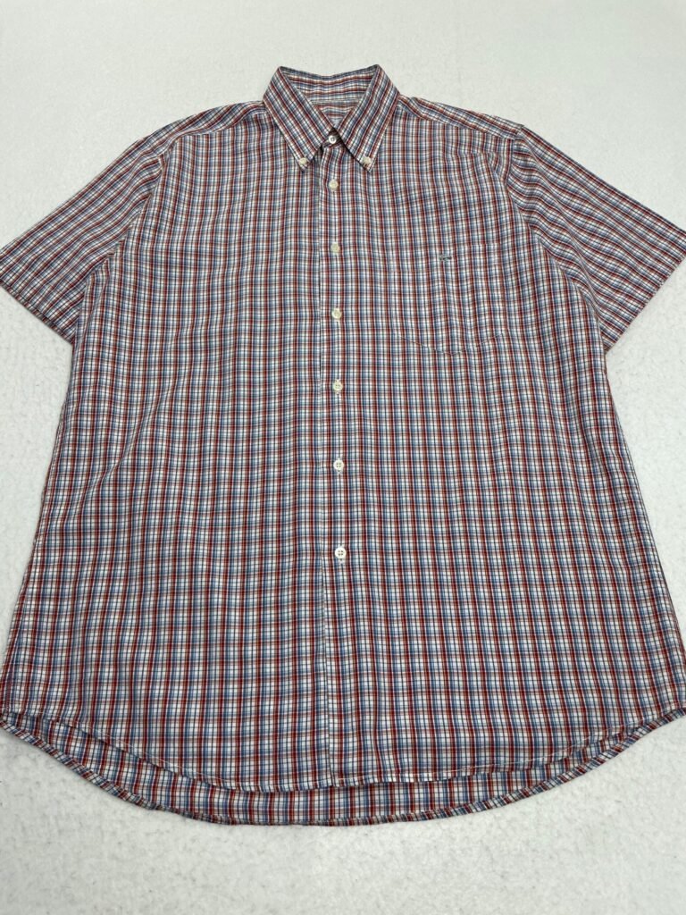 Camisa Lacoste Blue & Red Squares L