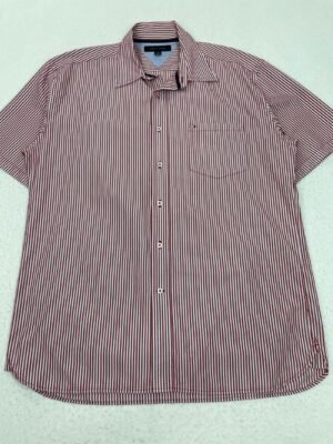 Camisa Tommy Hilfiger Red & White Stripes XL