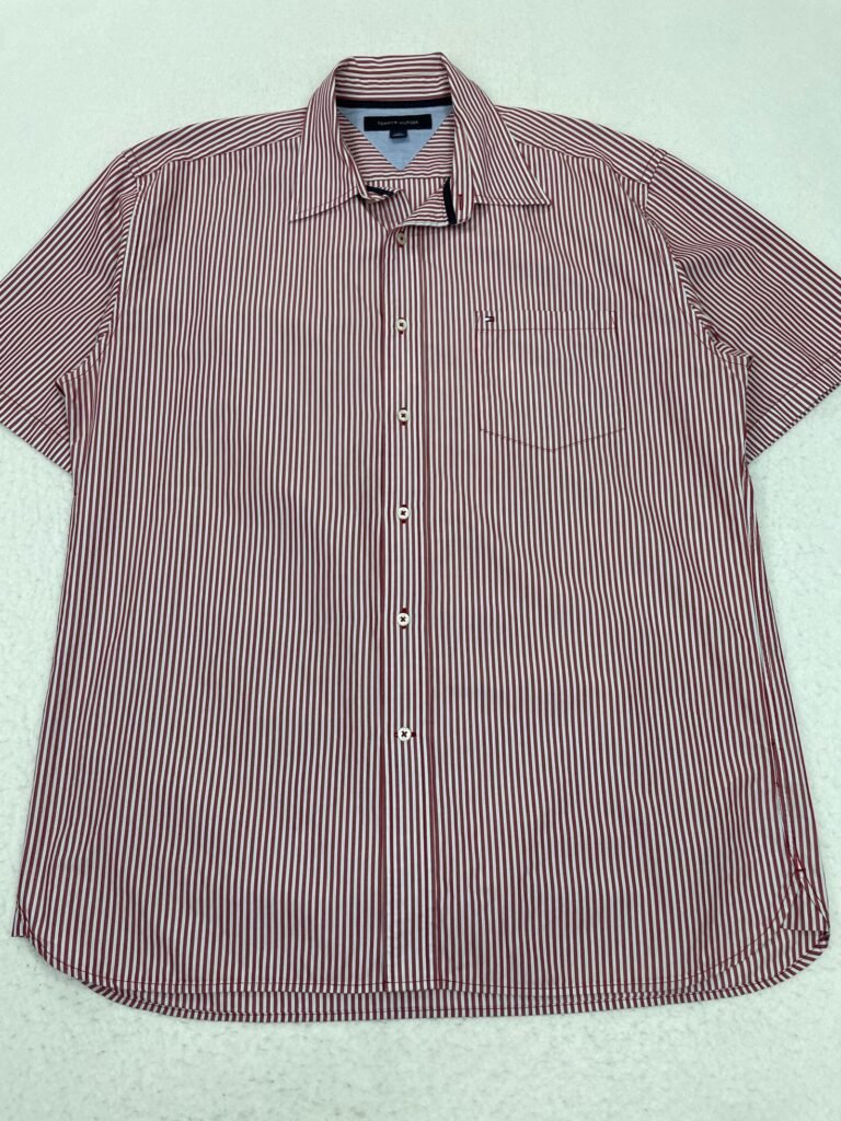 Camisa Tommy Hilfiger Red & White Stripes XL