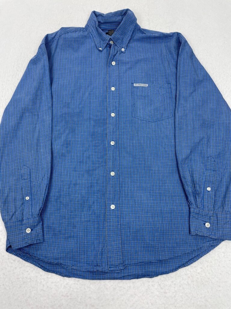 Camisa Us Polo Assn. Blue Squares L